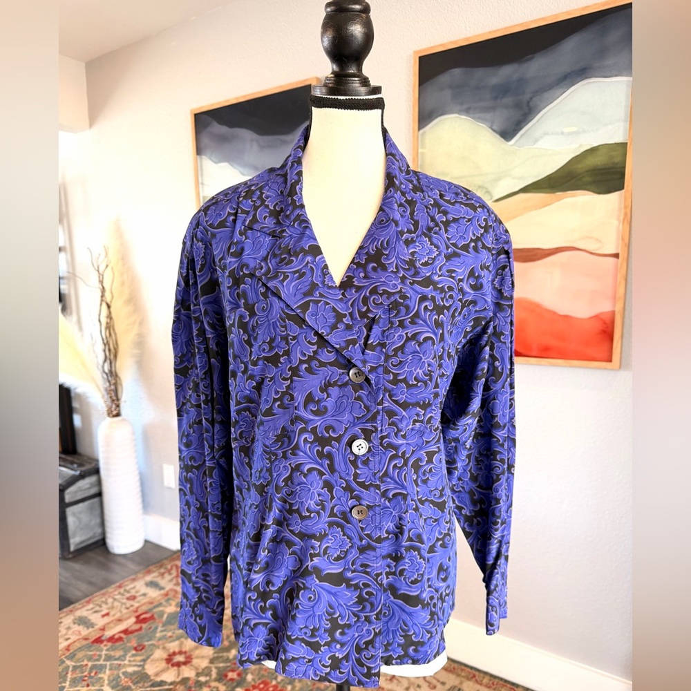 Paul Stanley Silk Floral Blouse